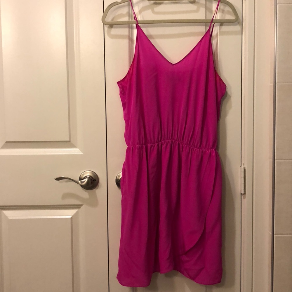 Hot Pink Silk Dress